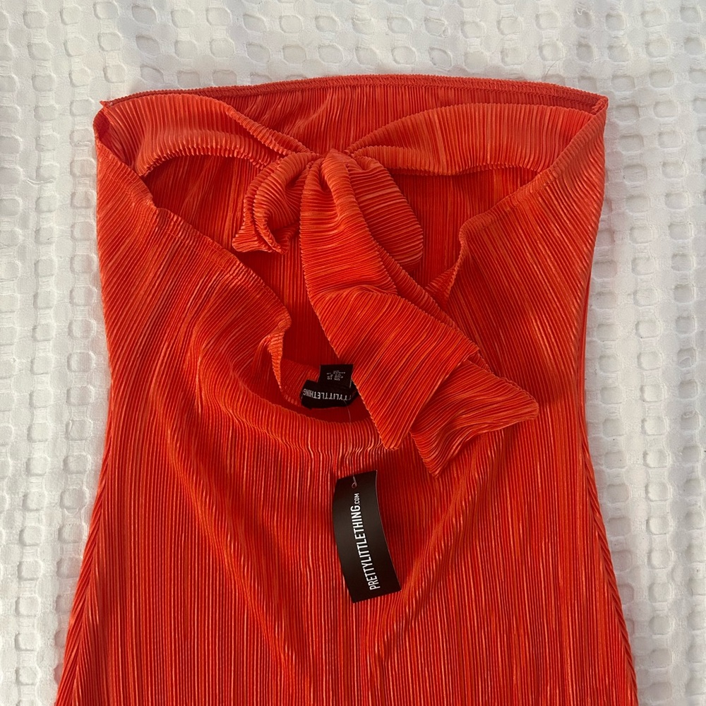 PrettyLittleThing orange maxi dress